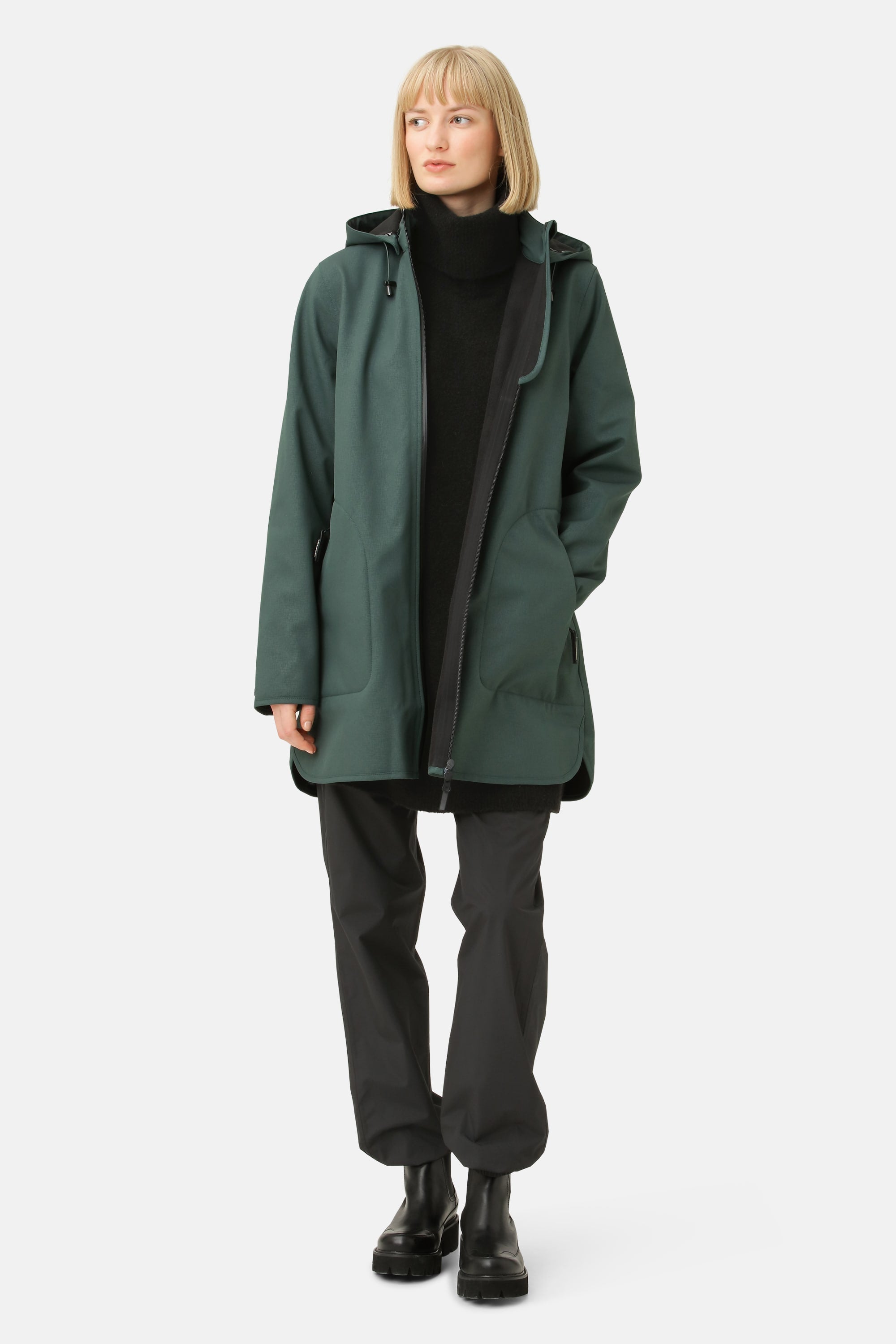 Softshell Raincoat A-line - Beetle